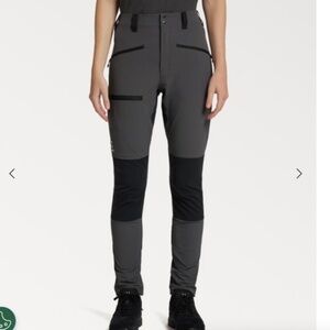 Haglofs Mid Slim Hiking Backpacking Pant 36 Magnetite/True Black S